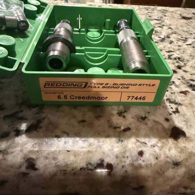 Redding 6.5 creed die set plus bushings