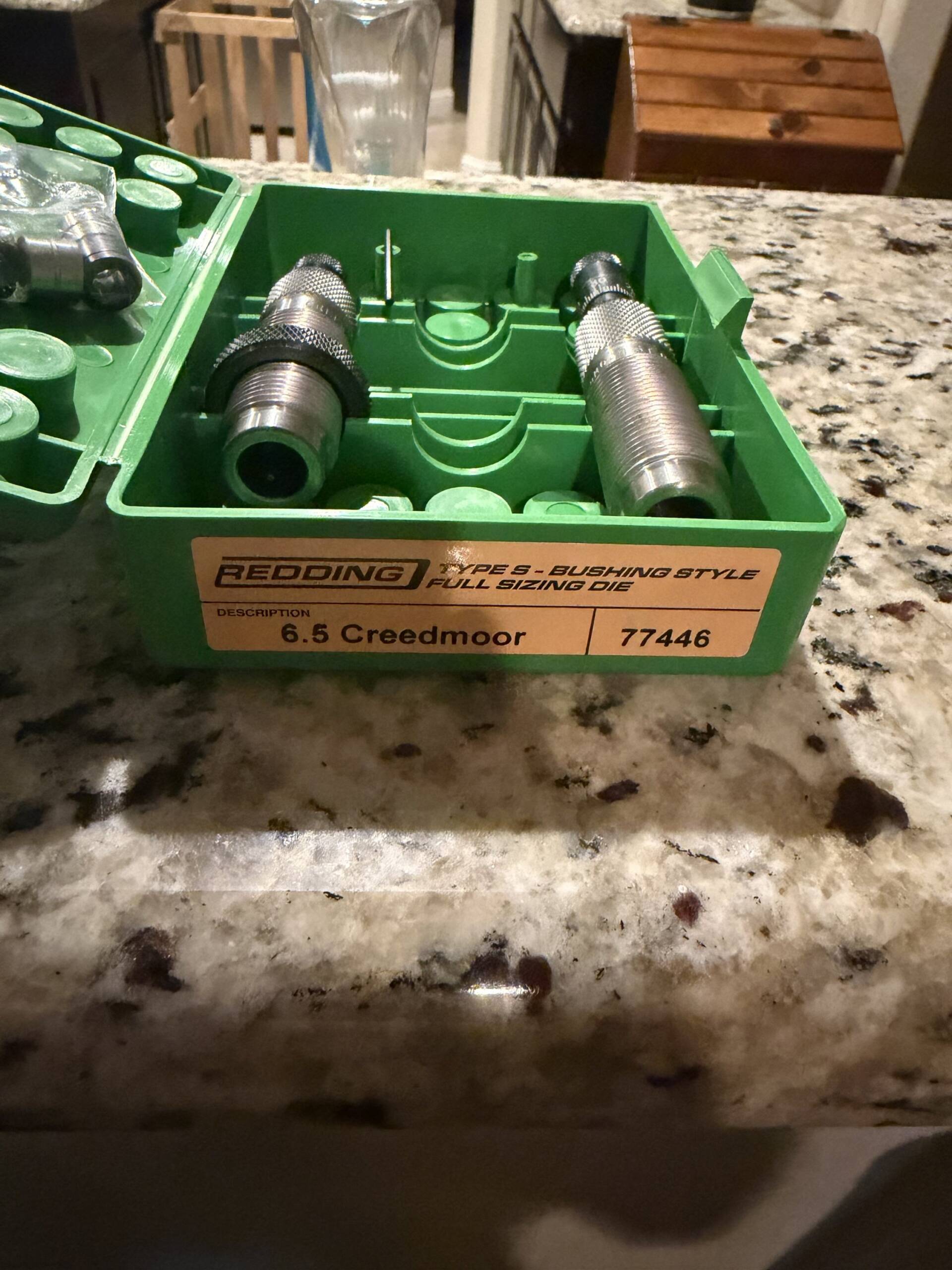 Redding 6.5 creed die set plus bushings