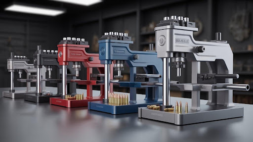 High-quality progressive reloading press for beginners and professional reloaders at a weapon shop