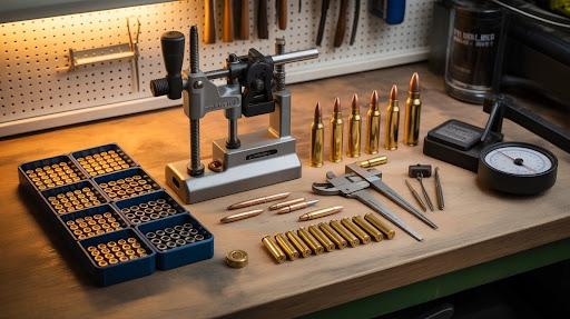 Handgun ammunition reloading equipment and supplies in the USA